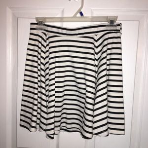 Striped skater skirt